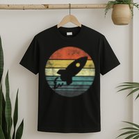 Rocket Launch Astronomy Funny Retro Rocket Space Ship T-Shirt