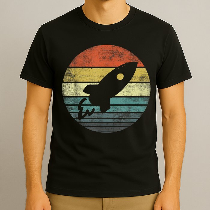 Rocket Launch Astronomy Funny Retro Rocket Space Ship T-Shirt