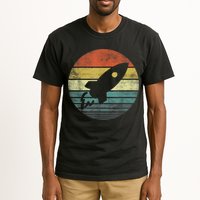 Rocket Launch Astronomy Funny Retro Rocket Space Ship Tall T-Shirt