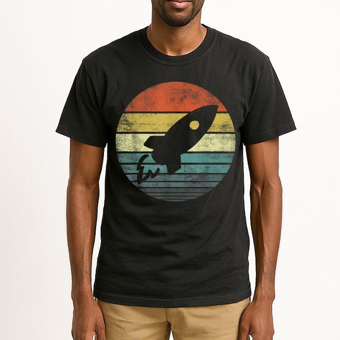 Rocket Launch Astronomy Funny Retro Rocket Space Ship Tall T-Shirt