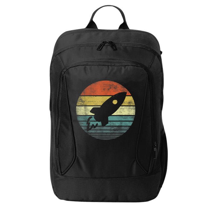 Rocket Launch Astronomy Funny Retro Rocket Space Ship City Backpack