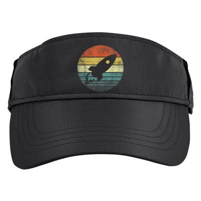 Rocket Launch Astronomy Funny Retro Rocket Space Ship Adult Drive Performance Visor