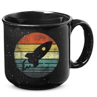 Rocket Launch Astronomy Funny Retro Rocket Space Ship 15oz Campfire Ceramic Mug