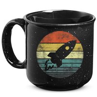 Rocket Launch Astronomy Funny Retro Rocket Space Ship 15oz Campfire Ceramic Mug
