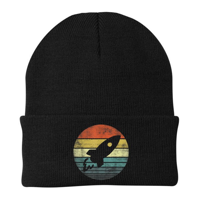 Rocket Launch Astronomy Funny Retro Rocket Space Ship Beanie