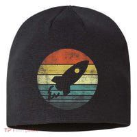 Rocket Launch Astronomy Funny Retro Rocket Space Ship Sustainable Beanie