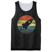 Rocket Launch Astronomy Funny Retro Rocket Space Ship Mesh Reversible Basketball Jersey Tank