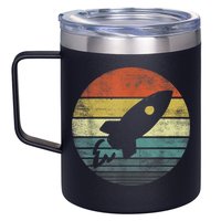 Rocket Launch Astronomy Funny Retro Rocket Space Ship 12oz Stainless Steel Coffee Mug