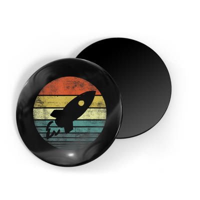 Rocket Launch Astronomy Funny Retro Rocket Space Ship Magnet