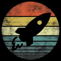 Rocket Launch Astronomy Funny Retro Rocket Space Ship Mousepad