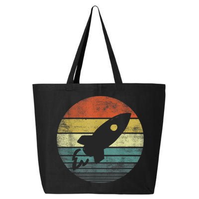 Rocket Launch Astronomy Funny Retro Rocket Space Ship 25L Jumbo Tote