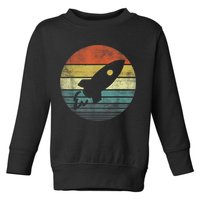Rocket Launch Astronomy Funny Retro Rocket Space Ship Toddler Sweatshirt