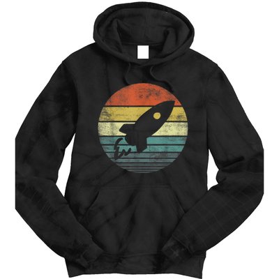 Rocket Launch Astronomy Funny Retro Rocket Space Ship Tie Dye Hoodie