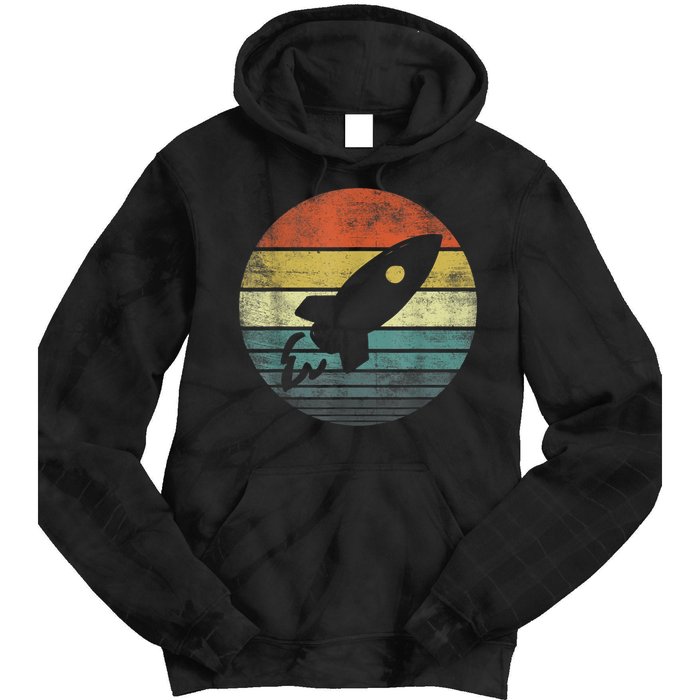 Rocket Launch Astronomy Funny Retro Rocket Space Ship Tie Dye Hoodie