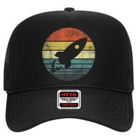 Rocket Launch Astronomy Funny Retro Rocket Space Ship Trucker Hat