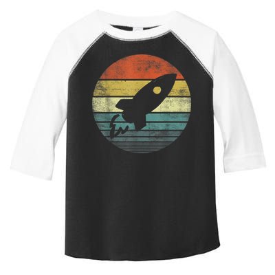 Rocket Launch Astronomy Funny Retro Rocket Space Ship Toddler Fine Jersey T-Shirt
