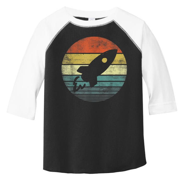 Rocket Launch Astronomy Funny Retro Rocket Space Ship Toddler Fine Jersey T-Shirt