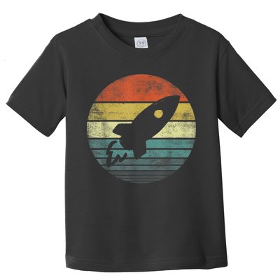 Rocket Launch Astronomy Funny Retro Rocket Space Ship Toddler T-Shirt