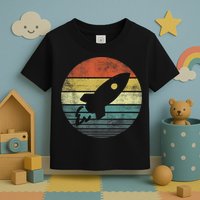 Rocket Launch Astronomy Funny Retro Rocket Space Ship Toddler T-Shirt
