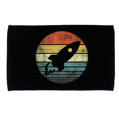 Rocket Launch Astronomy Funny Retro Rocket Space Ship Microfiber Hand Towel