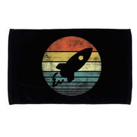 Rocket Launch Astronomy Funny Retro Rocket Space Ship Microfiber Hand Towel