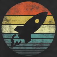 Rocket Launch Astronomy Funny Retro Rocket Space Ship Microfiber Hand Towel