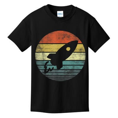 Rocket Launch Astronomy Funny Retro Rocket Space Ship Kids T-Shirt