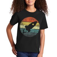 Rocket Launch Astronomy Funny Retro Rocket Space Ship Kids T-Shirt