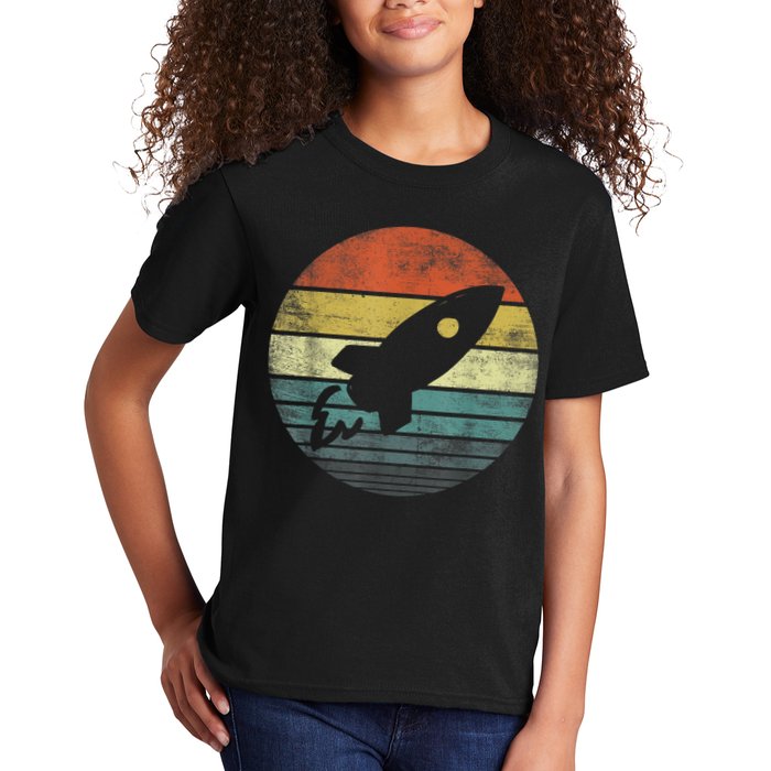 Rocket Launch Astronomy Funny Retro Rocket Space Ship Kids T-Shirt