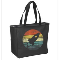 Rocket Launch Astronomy Funny Retro Rocket Space Ship Zip Tote Bag