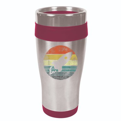 Rocket Launch Astronomy Funny Retro Rocket Space Ship 16oz Travel Tumbler
