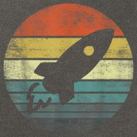 Rocket Launch Astronomy Funny Retro Rocket Space Ship Cotton Canvas Backpack
