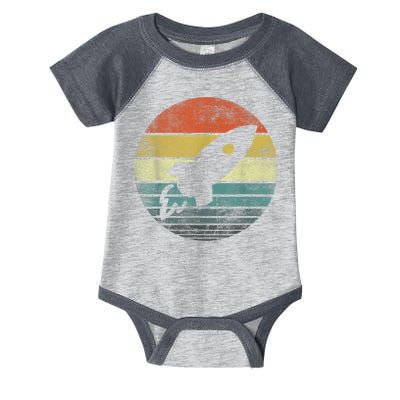 Rocket Launch Astronomy Funny Retro Rocket Space Ship Infant Baby Jersey Bodysuit