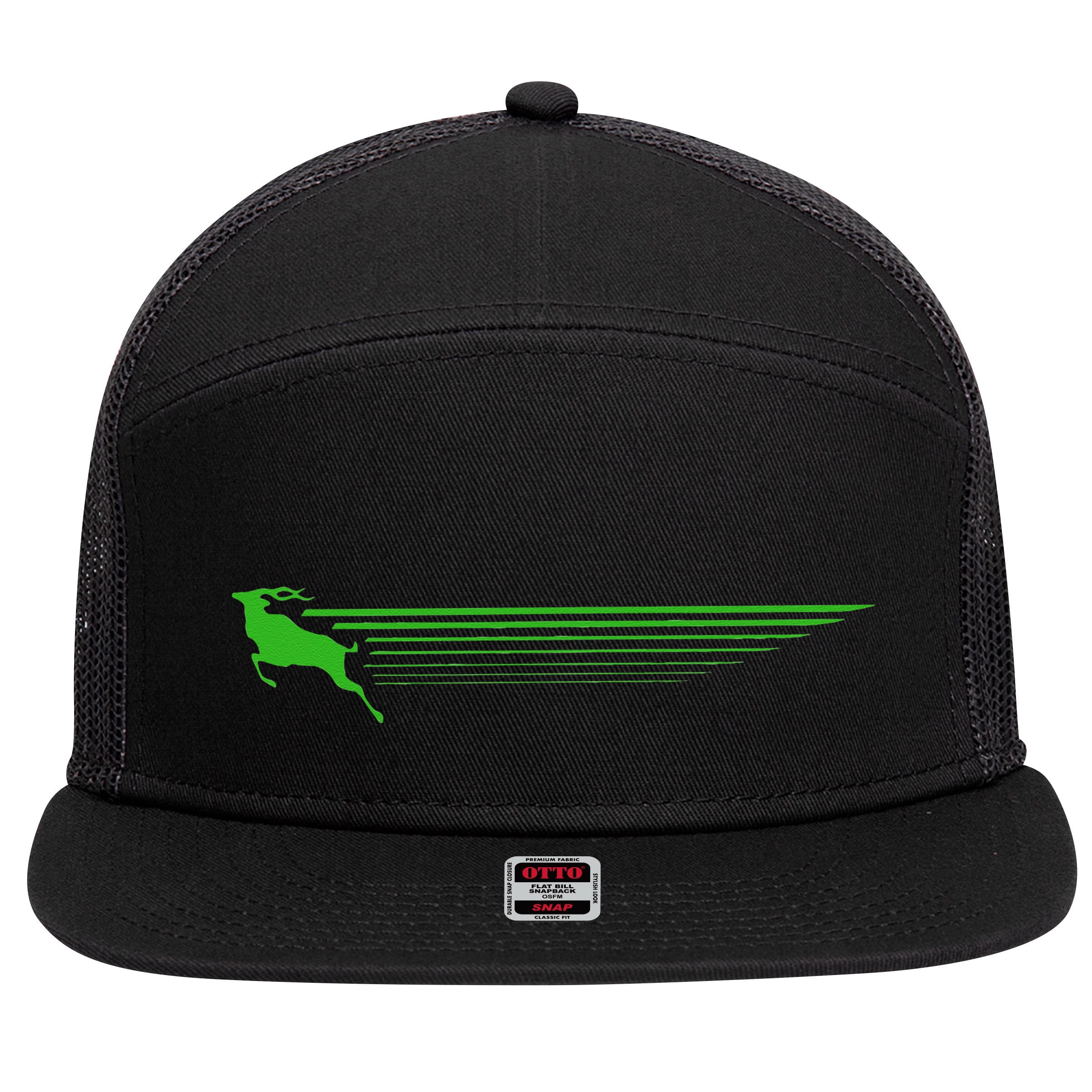 Run Like An Antelope 7 Panel Mesh Trucker Snapback Hat