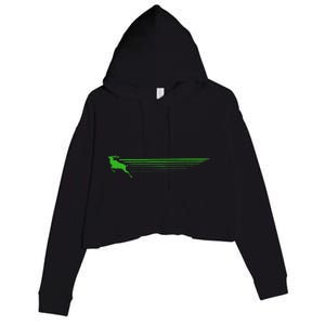 Run Like An Antelope Crop Fleece Hoodie