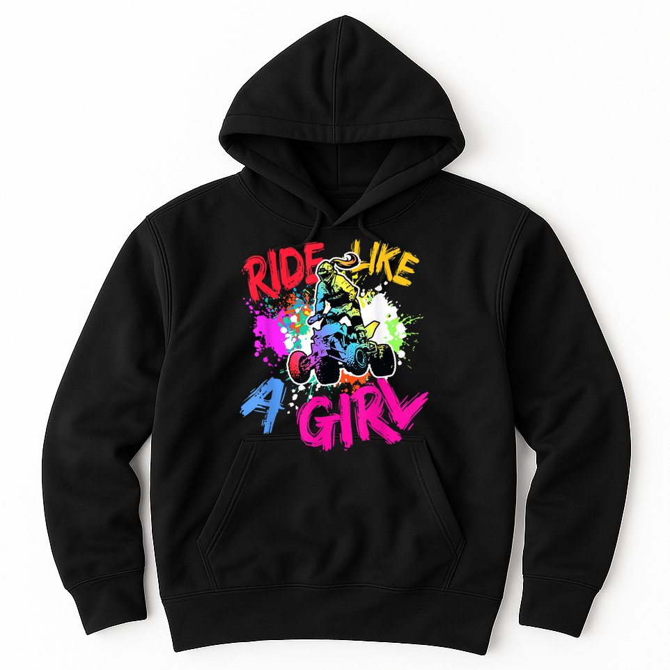 Ride Like A Girl ATV Lovers Quad Bike Biker Girl Hoodie