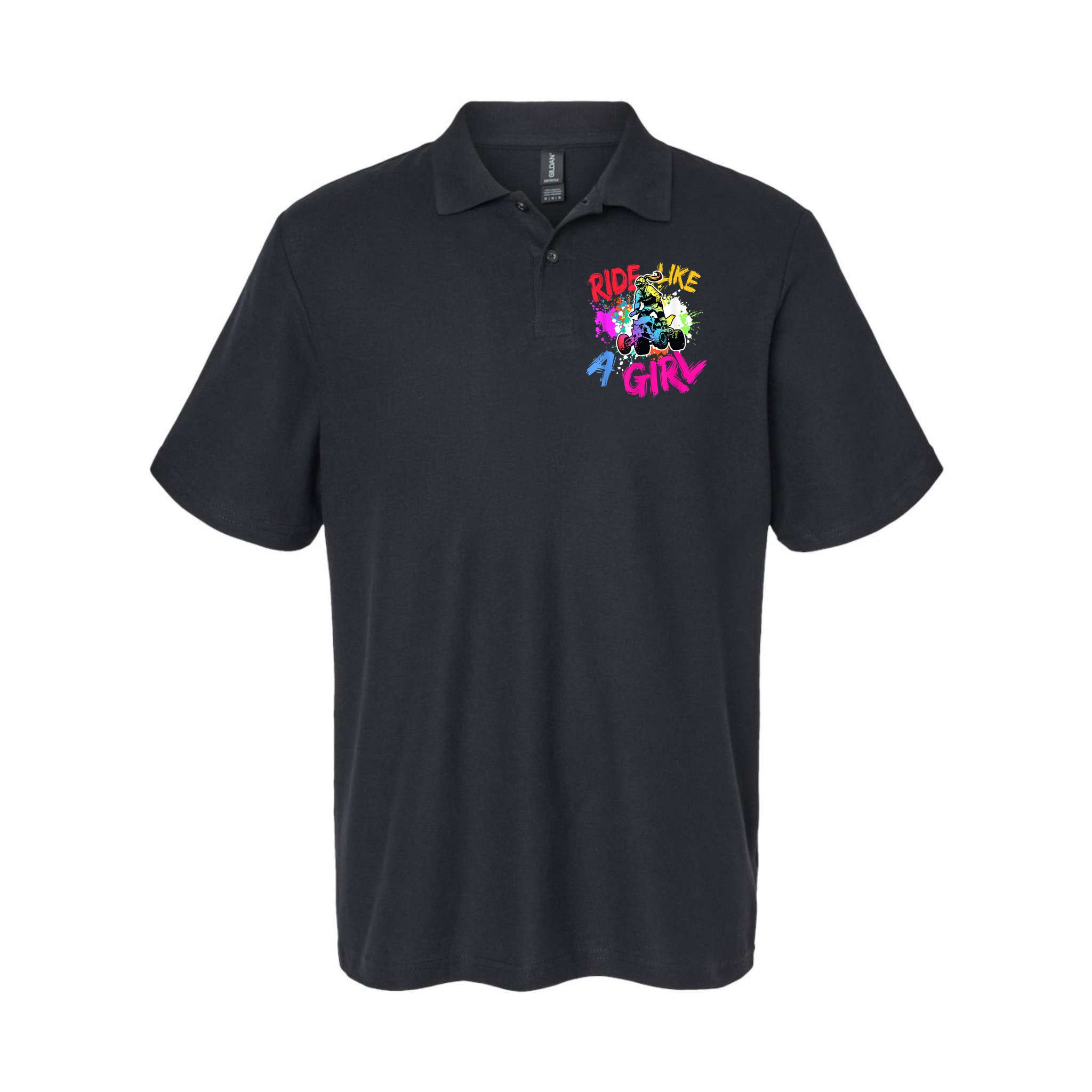 Ride Like A Girl ATV Lovers Quad Bike Biker Girl Polo