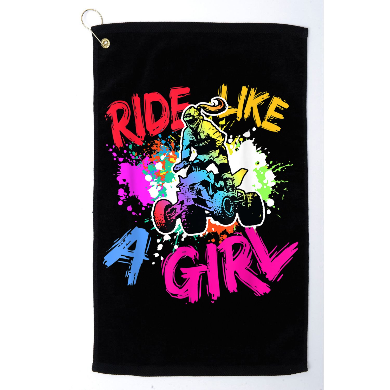 Ride Like A Girl ATV Lovers Quad Bike Biker Girl Golf Towel
