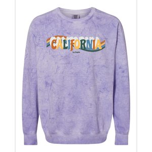 Retro Los Angeles California Cali Wave Colorblast Crewneck Sweatshirt