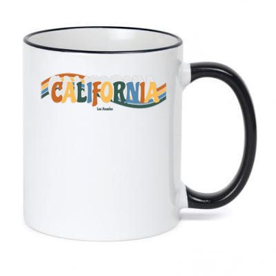 Retro Los Angeles California Cali Wave 11oz Black Color Changing Mug