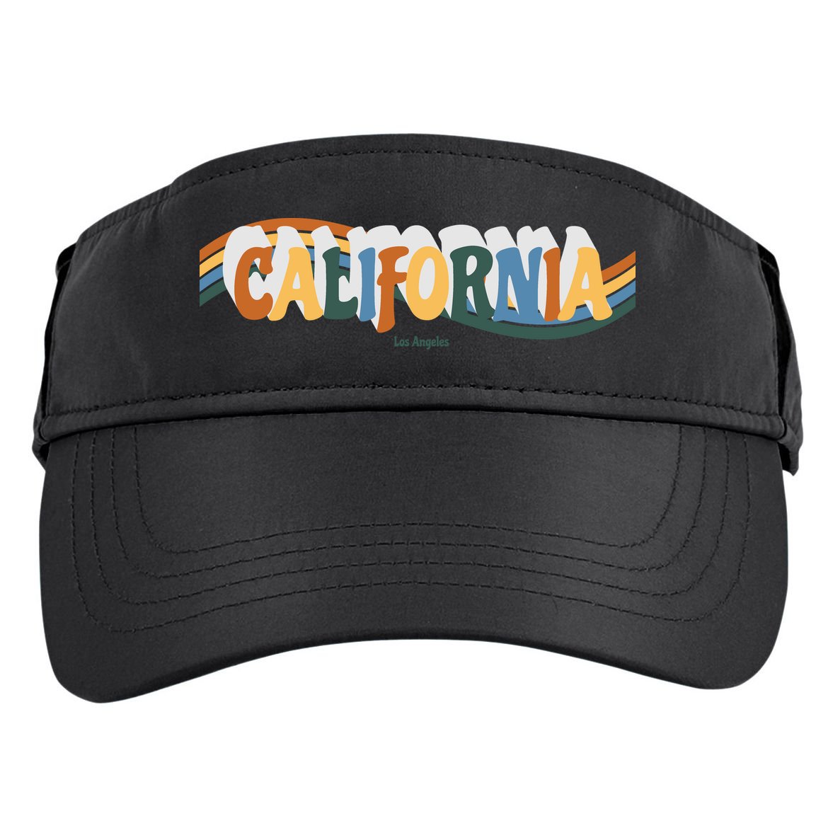 Retro Los Angeles California Cali Wave Adult Drive Performance Visor