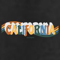 Retro Los Angeles California Cali Wave Adult Drive Performance Visor
