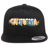 Retro Los Angeles California Cali Wave Flatbill Hat