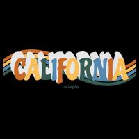Retro Los Angeles California Cali Wave Flatbill Hat