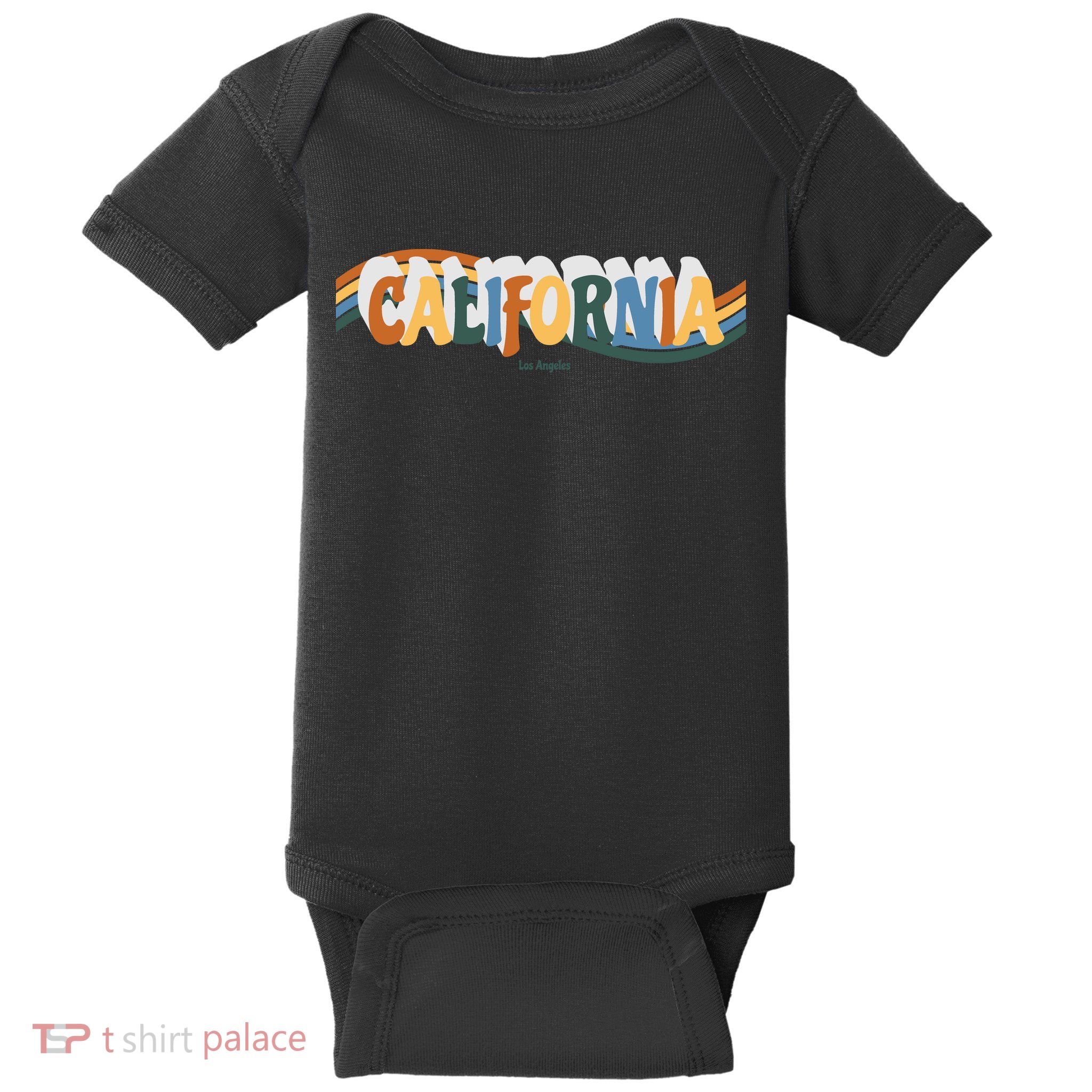 Retro Los Angeles California Cali Wave Baby Bodysuit