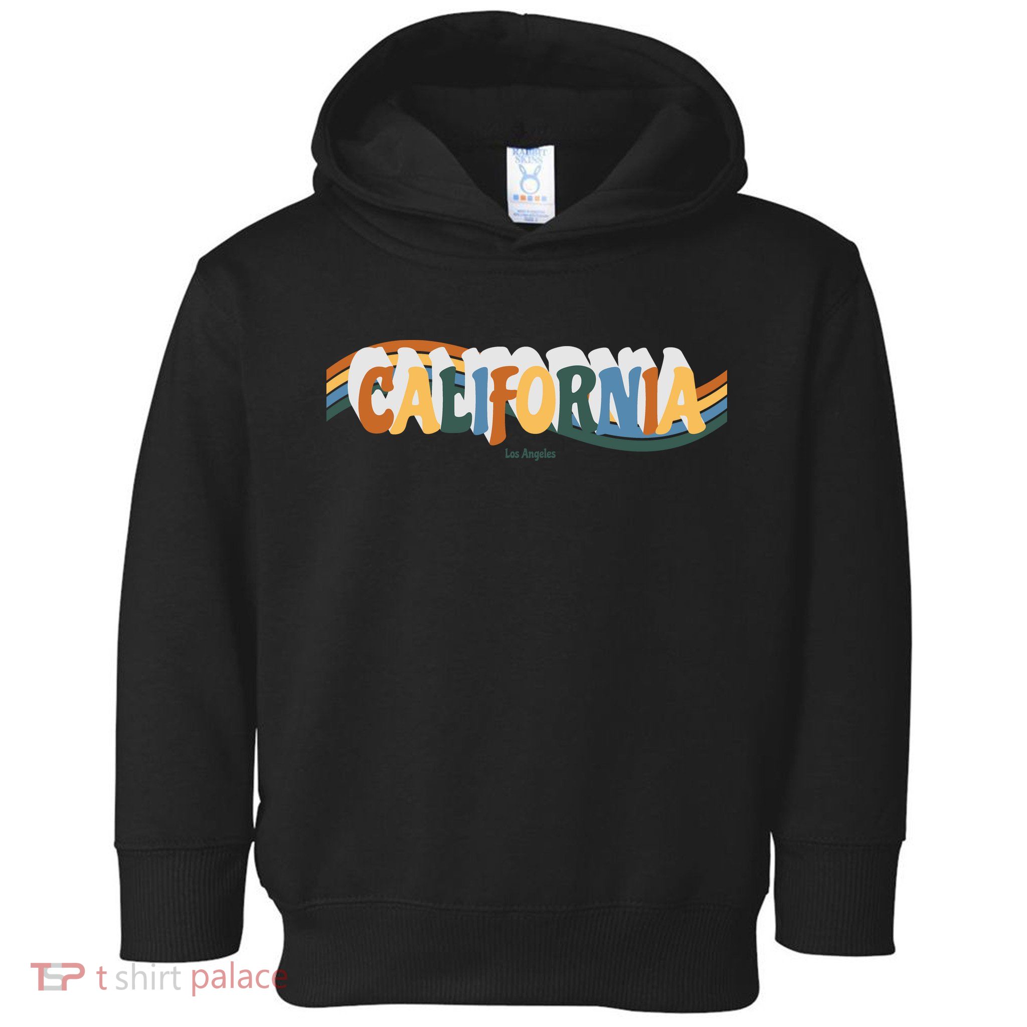Retro Los Angeles California Cali Wave Toddler Hoodie
