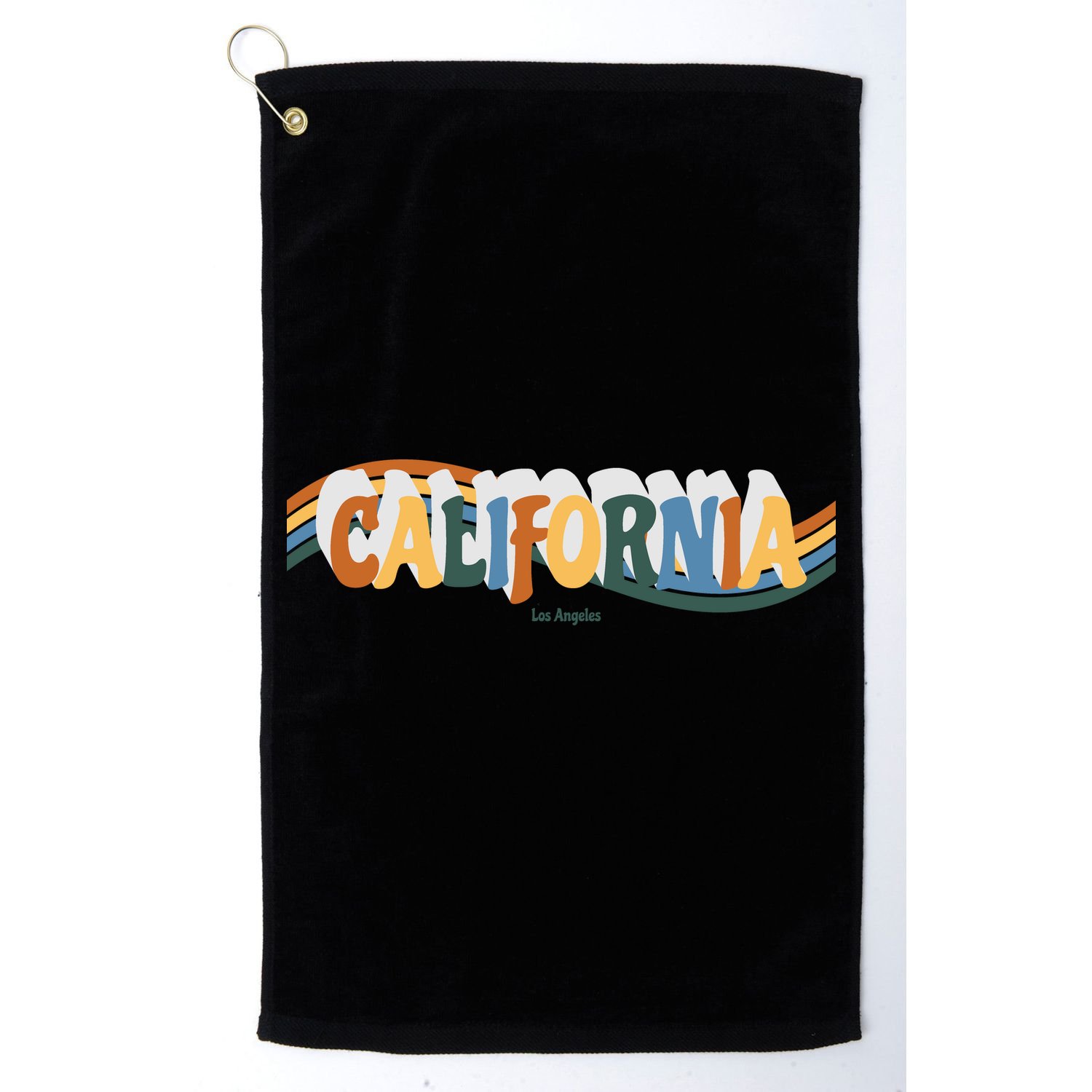 Retro Los Angeles California Cali Wave Golf Towel