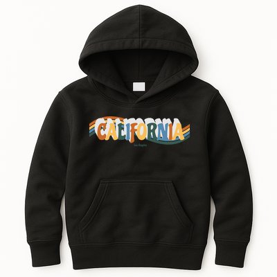 Retro Los Angeles California Cali Wave Kids Hoodie