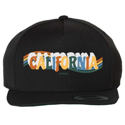 Retro Los Angeles California Cali Wave Wool Snapback Cap