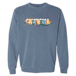 Retro Los Angeles California Cali Wave Garment-Dyed Sweatshirt